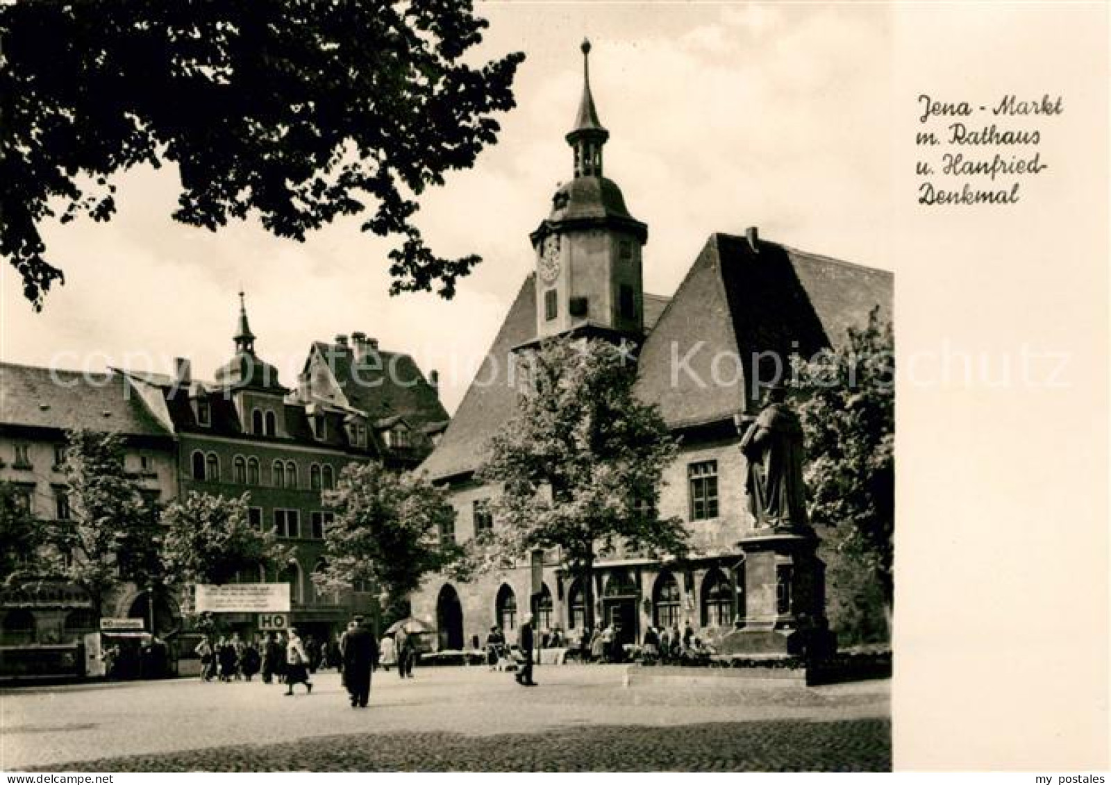 73032727 Jena Thueringen Markt Rathaus Hanfried Denkmal Jena Thueringen - Jena