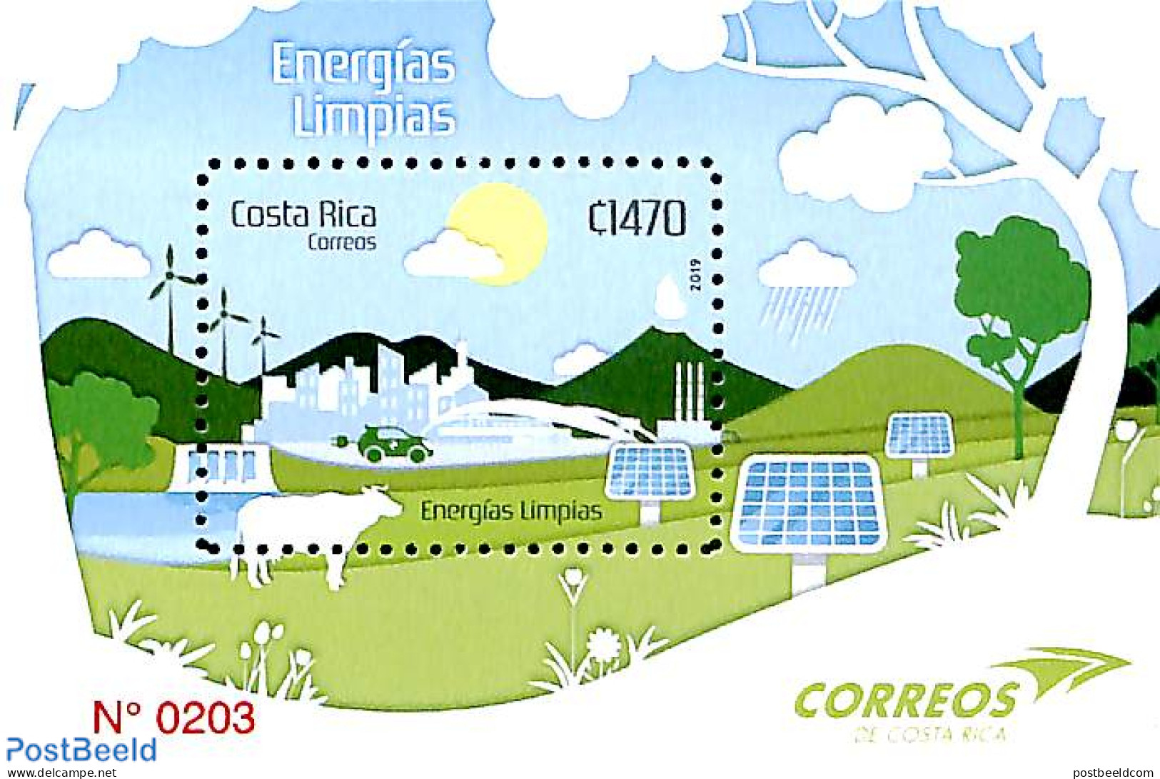 Costa Rica 2019 Energy S/s, Mint NH, Nature - Science - Various - Environment - Energy - Mills (Wind & Water) - Milieubescherming & Klimaat