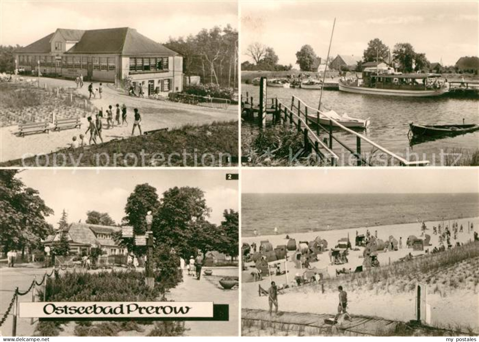 73032718 Prerow Ostseebad Strand HO Gaststaette Duenenhaus Cafe Strandeck Hafen  - Altri & Non Classificati