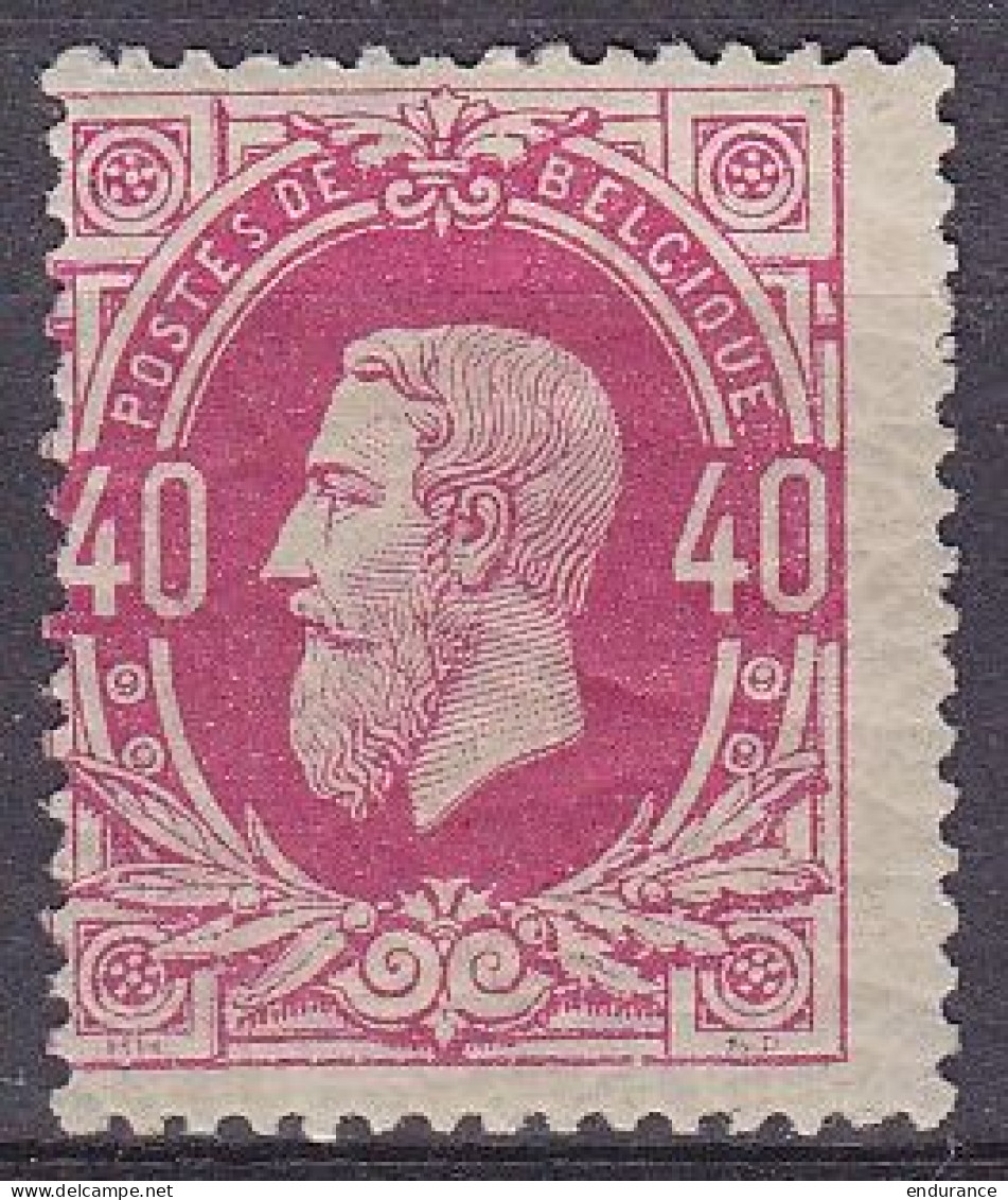 Belgique - N°34 * 40c Léopold II Rose-carmin 1870 - Voir Scans - 1869-1883 Leopoldo II