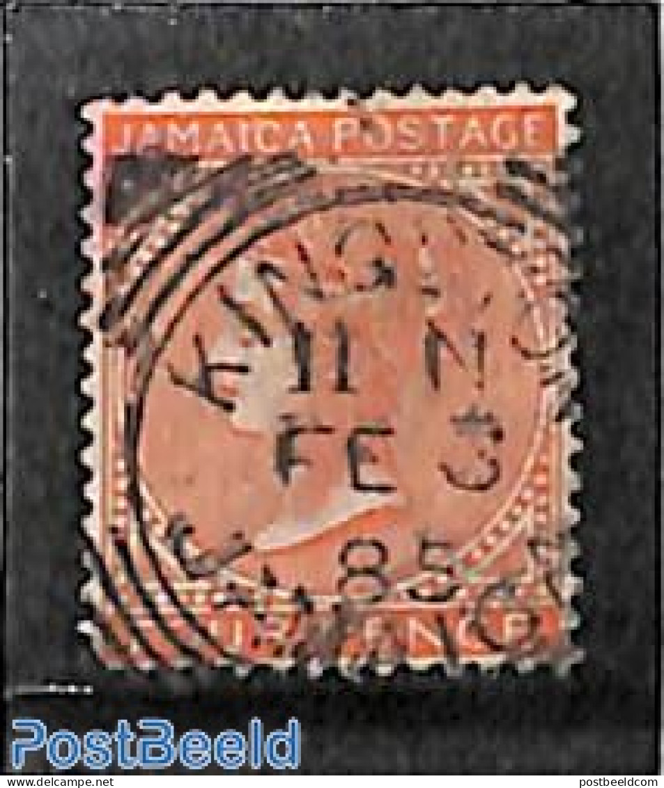 Jamaica 1883 4d, WM Crown-CA, Used KINGSTON, Used Stamps - Jamaica (1962-...)