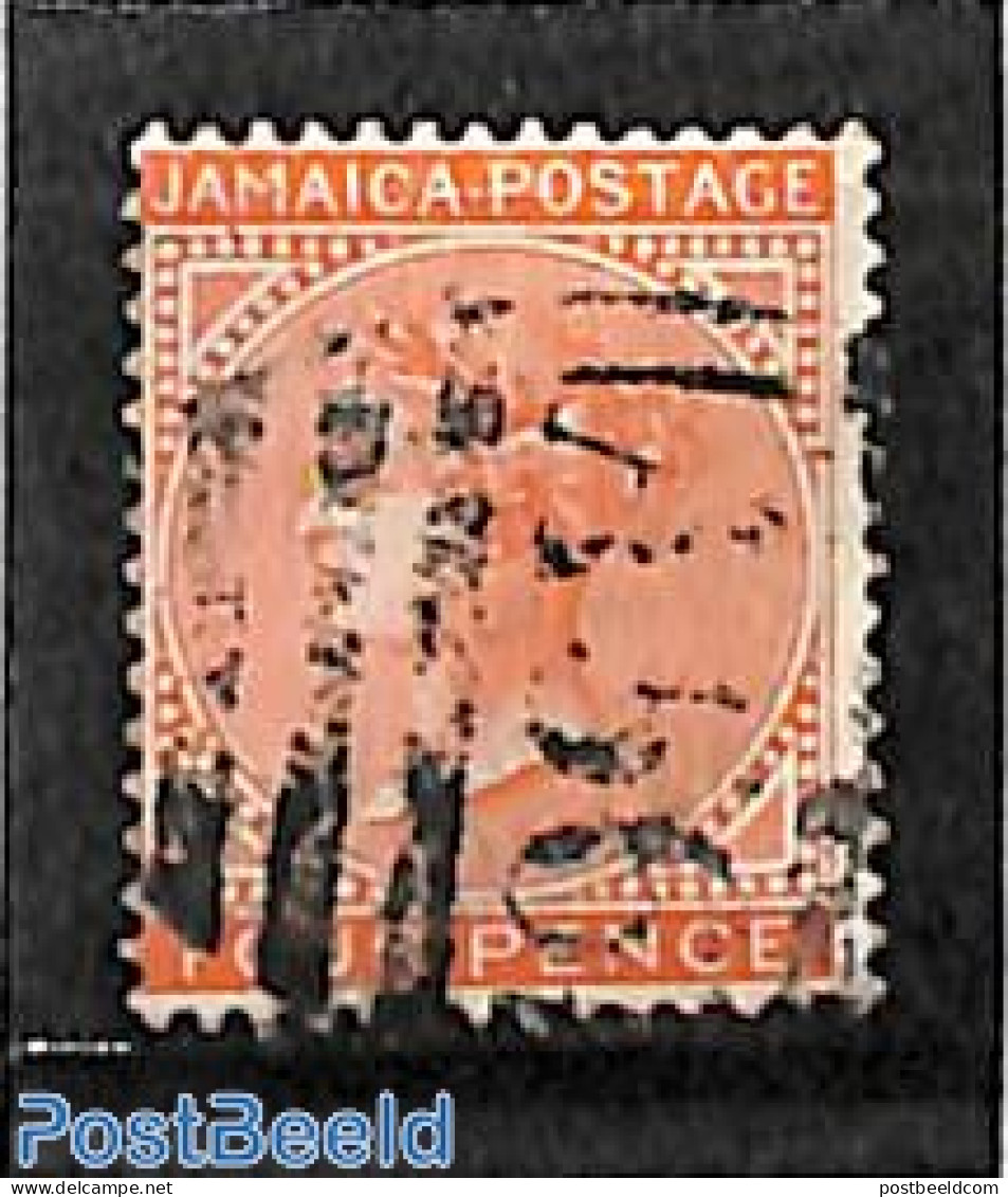 Jamaica 1883 4d, WM Crown-CA, Used A56 (=Moneague), Used Stamps - Jamaica (1962-...)