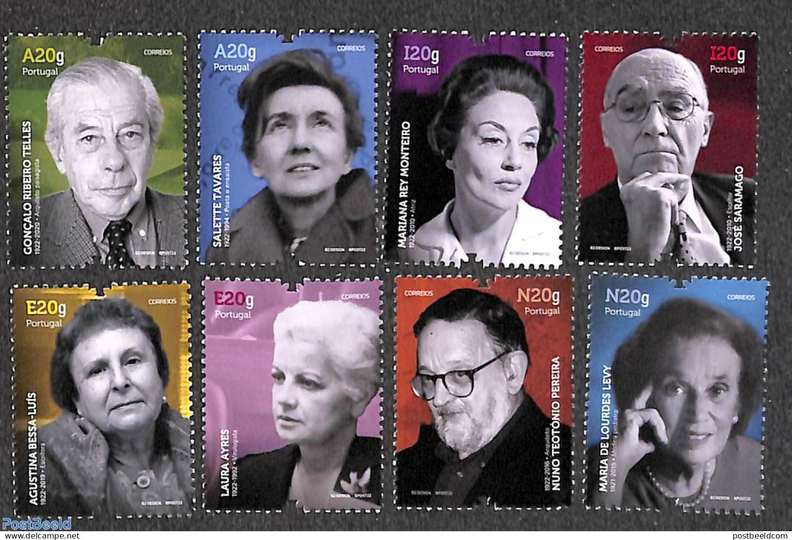 Portugal 2022 Personalities 8v, Mint NH, Art - Authors - Unused Stamps