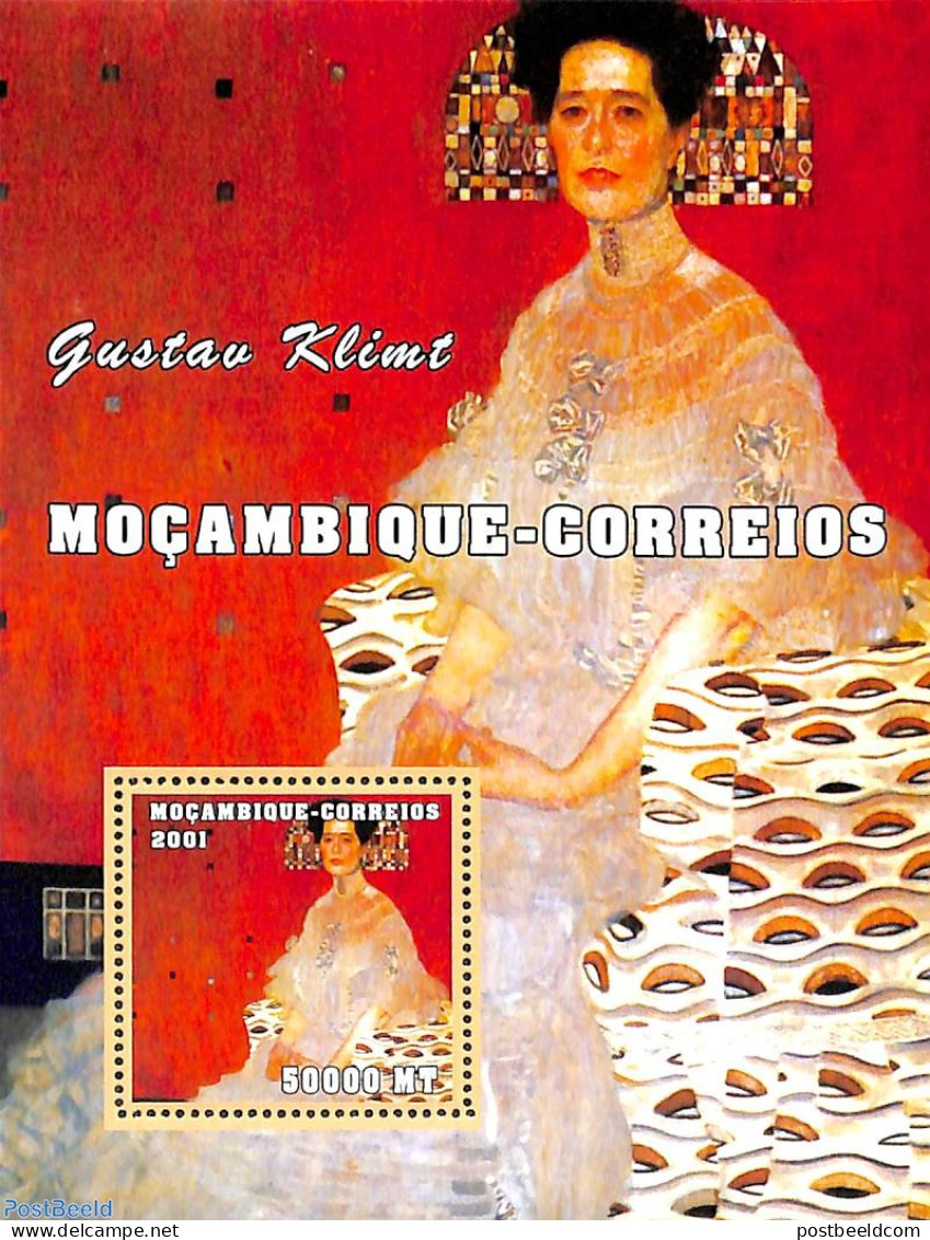 Mozambique 2001 Gustav Klimt S/s, Mint NH, Art - Gustav Klimt - Modern Art (1850-present) - Paintings - Mosambik
