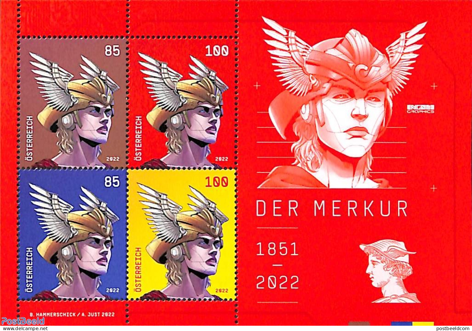 Austria 2022 Mercure 1851-2022 S/s, Mint NH - Unused Stamps