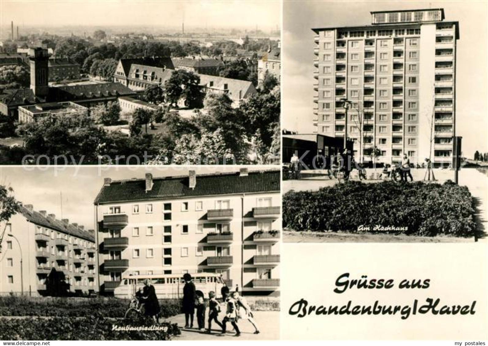 73032614 Brandenburg Havel Neubausiedlung Hochhaus Panorama Brandenburg Havel - Brandenburg