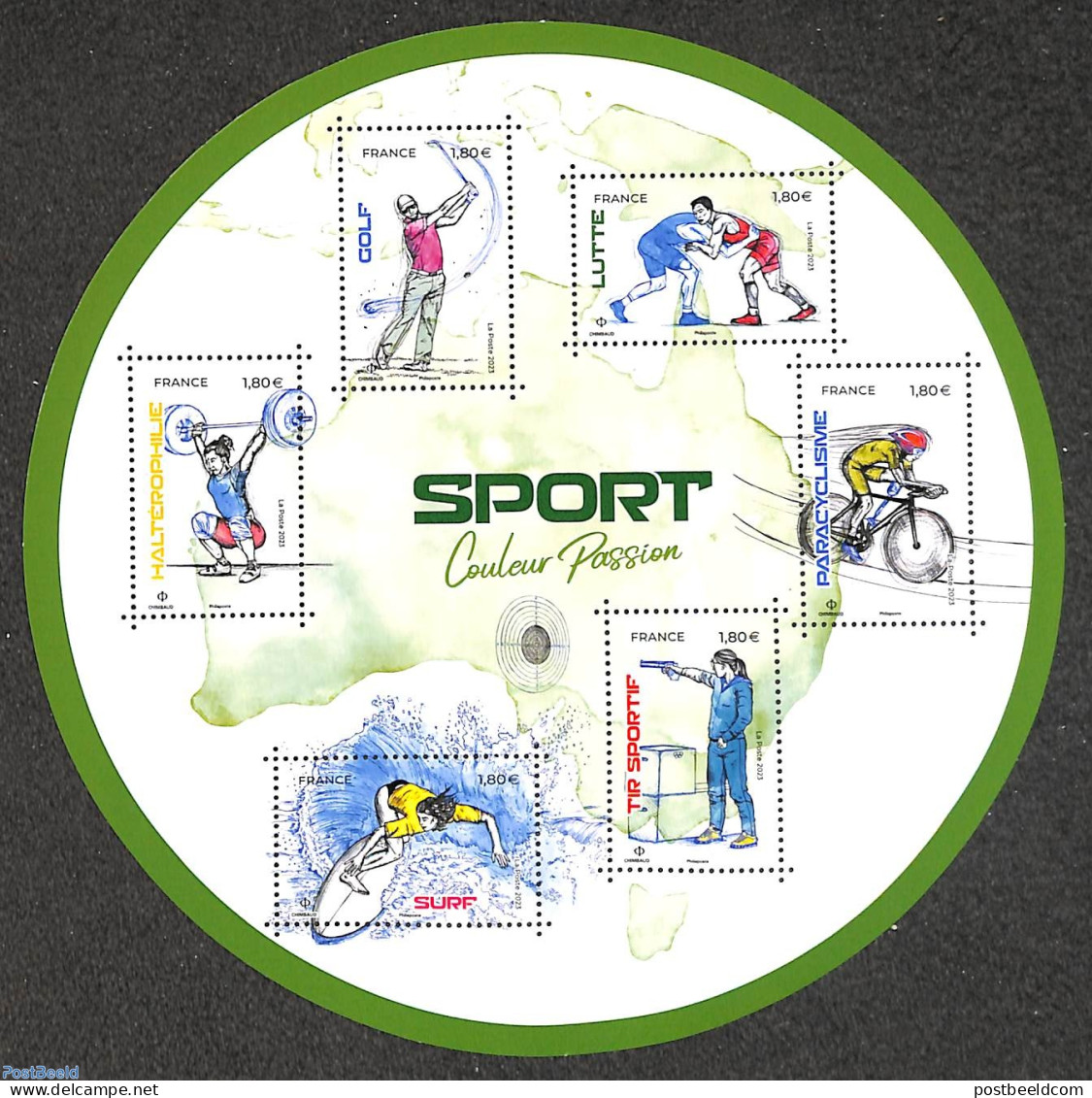 France 2023 Sport S/s, Mint NH, Sport - Cycling - Golf - Shooting Sports - Sport (other And Mixed) - Weightlifting - Ungebraucht