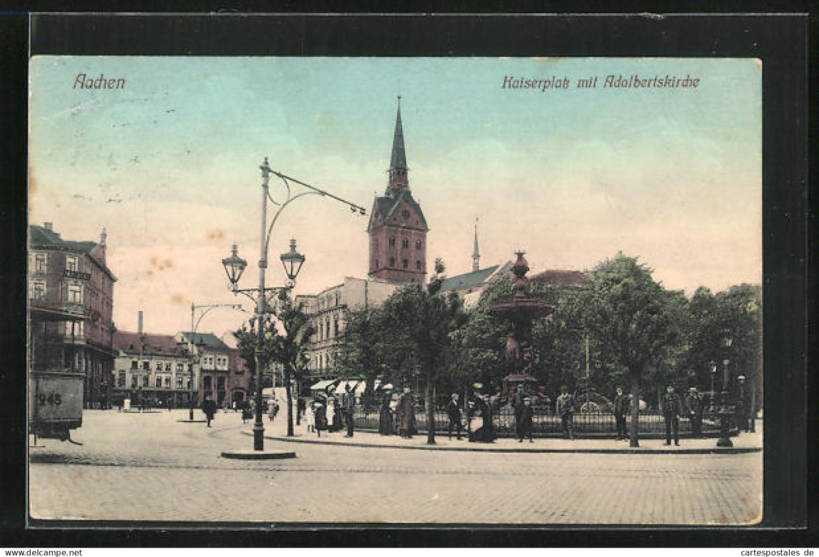 AK Aachen, Kaiserplatz Mit Adalbertskirche  - Aachen