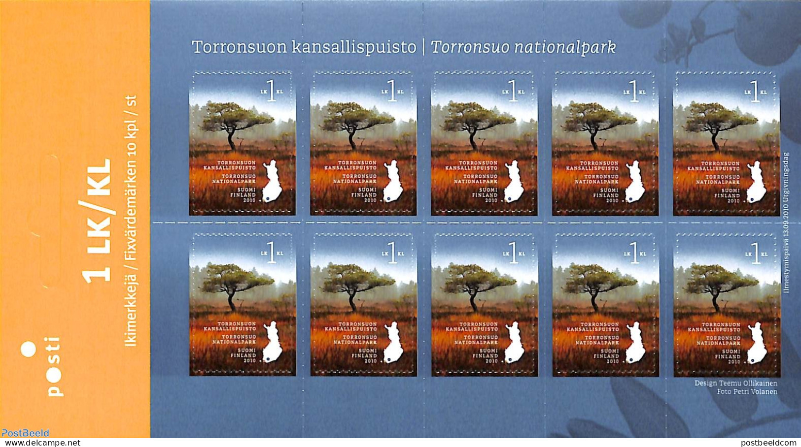Finland 2010 Torronsuo National Park Foil Sheet, Mint NH, Nature - National Parks - Trees & Forests - Unused Stamps