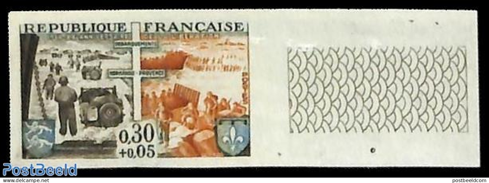 France 1964 Liberation 1v, Imperforated, Mint NH, History - World War II - Nuovi