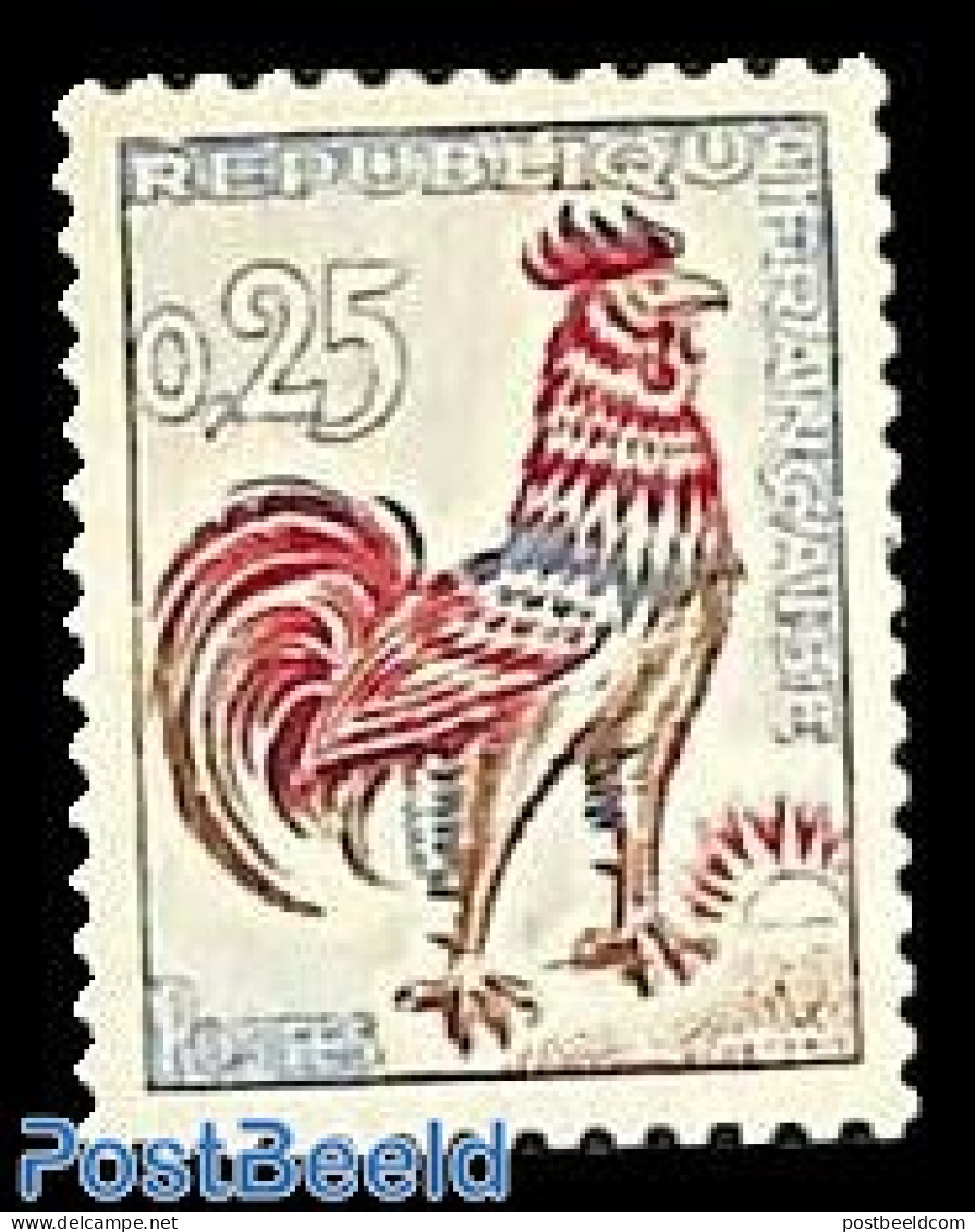 France 1962 Definitive 1v, With Red Number On Backside, Mint NH, Nature - Poultry - Nuovi