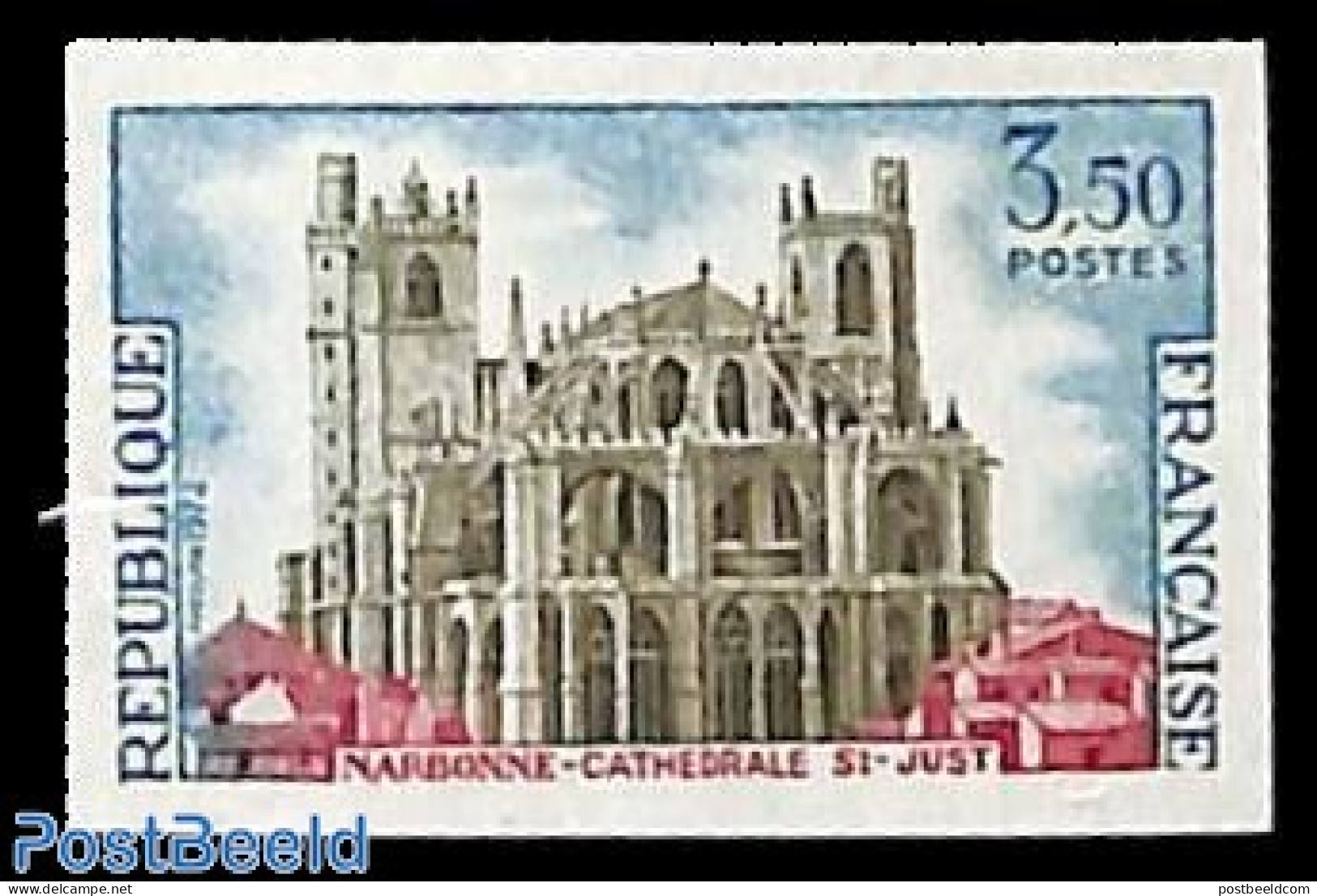 France 1972 Narbonne 1v, Imperforated, Mint NH, Religion - Churches, Temples, Mosques, Synagogues - Nuovi