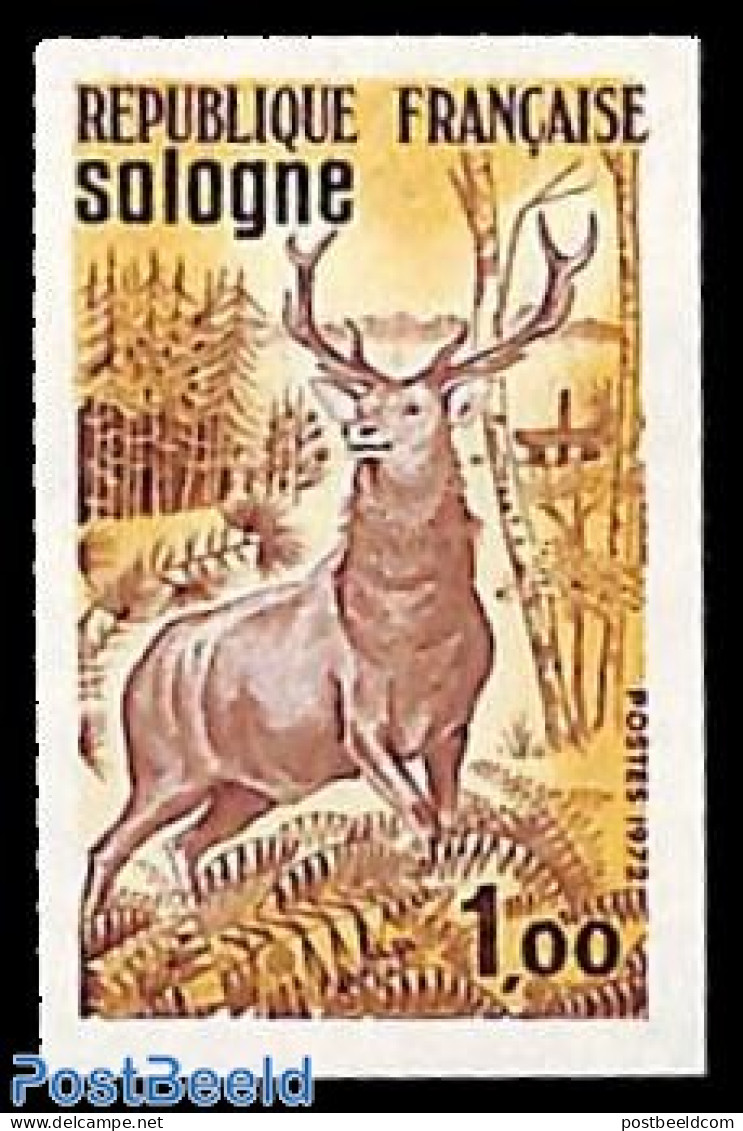 France 1972 Sologne 1v, Imperforated, Mint NH, Nature - Animals (others & Mixed) - Deer - Nuovi