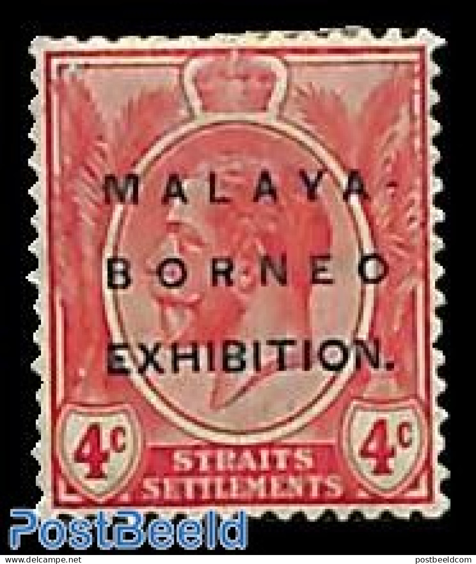 Malaysia 1922 Straits Settlement, 4c, WM Mult Crown-CA, Stamp Out Of Set, Unused (hinged) - Other & Unclassified