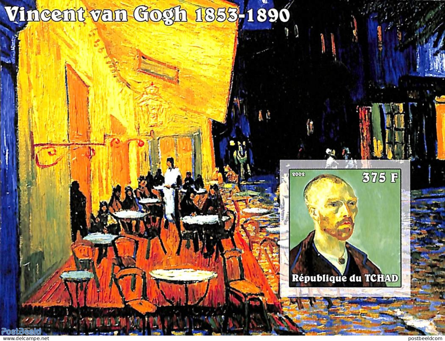 Chad 2002 Vincent Van Gogh S/s, Imperforated, Mint NH, Art - Modern Art (1850-present) - Paintings - Vincent Van Gogh - Other & Unclassified
