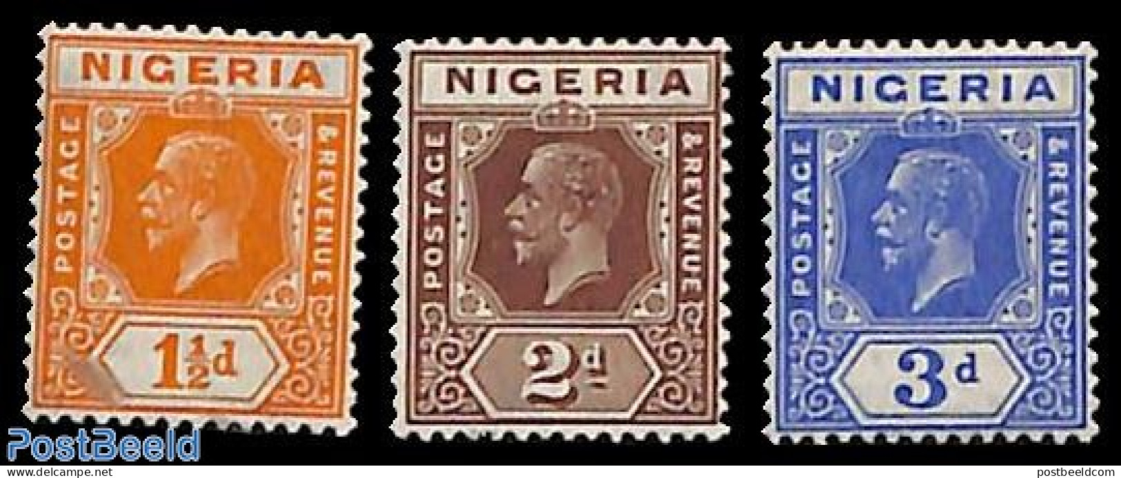 Nigeria 1927 Definitives 3v, Unused (hinged) - Other & Unclassified