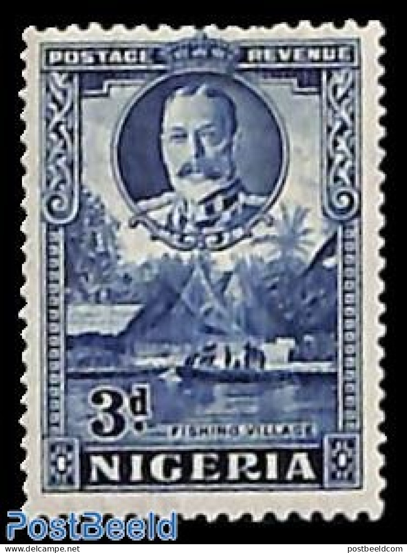 Nigeria 1936 3d, Perf. 12.75:13.25, Stamp Out Of Set, Unused (hinged), Transport - Ships And Boats - Schiffe