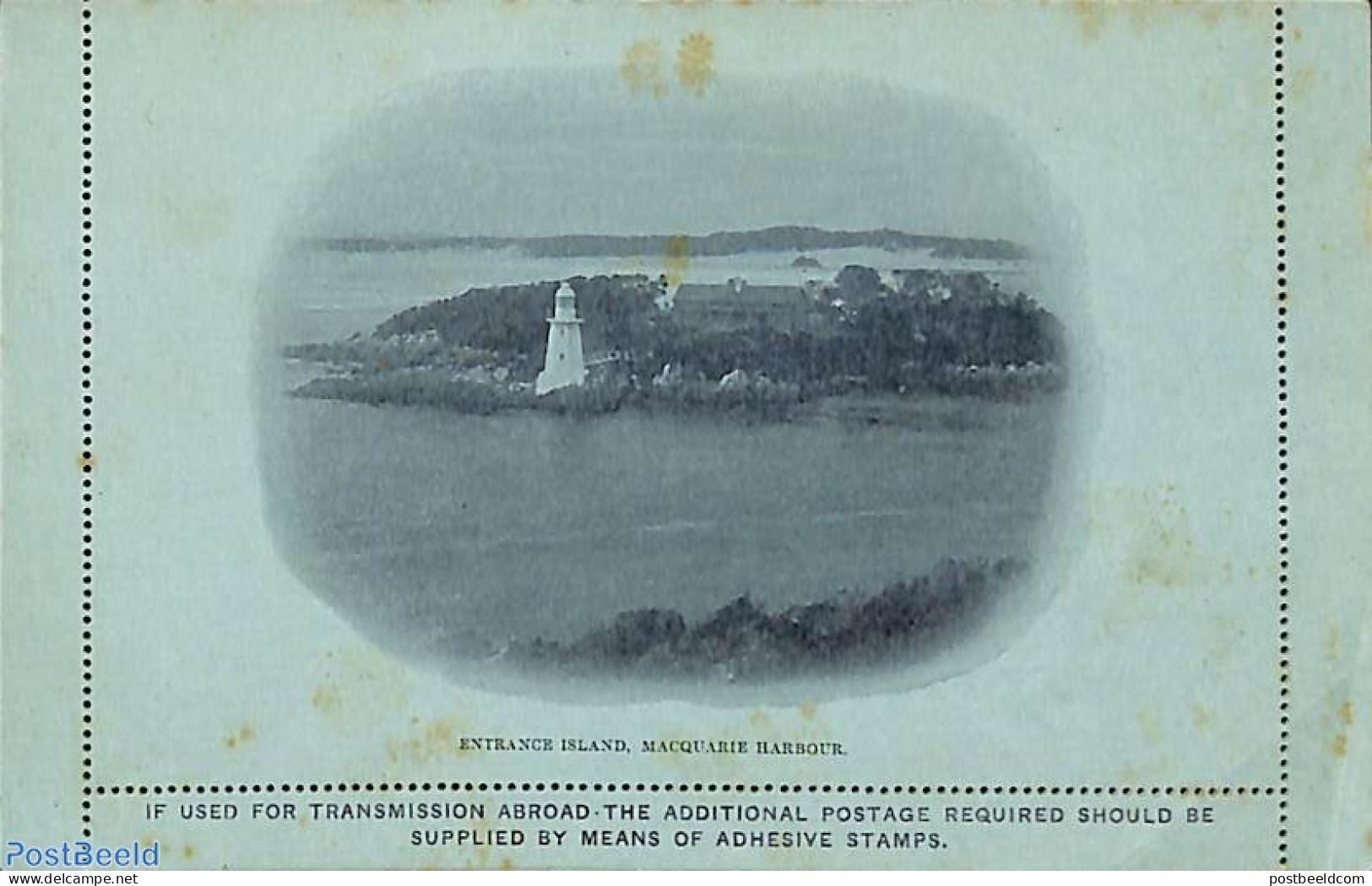 Australia, Tasmania 1900 Pictorial Letter Card, Entrance Island Lighthouse, Unused Postal Stationary, Various - Lighth.. - Phares