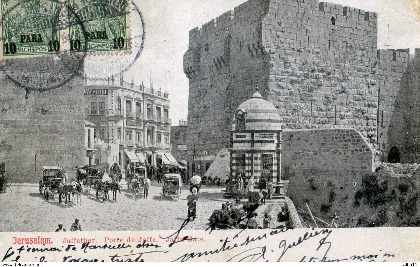 Jérusalem - Jaffathor - Porte De Jaffa - Timbre Allemand Surchargé (PARA 10) - Israel