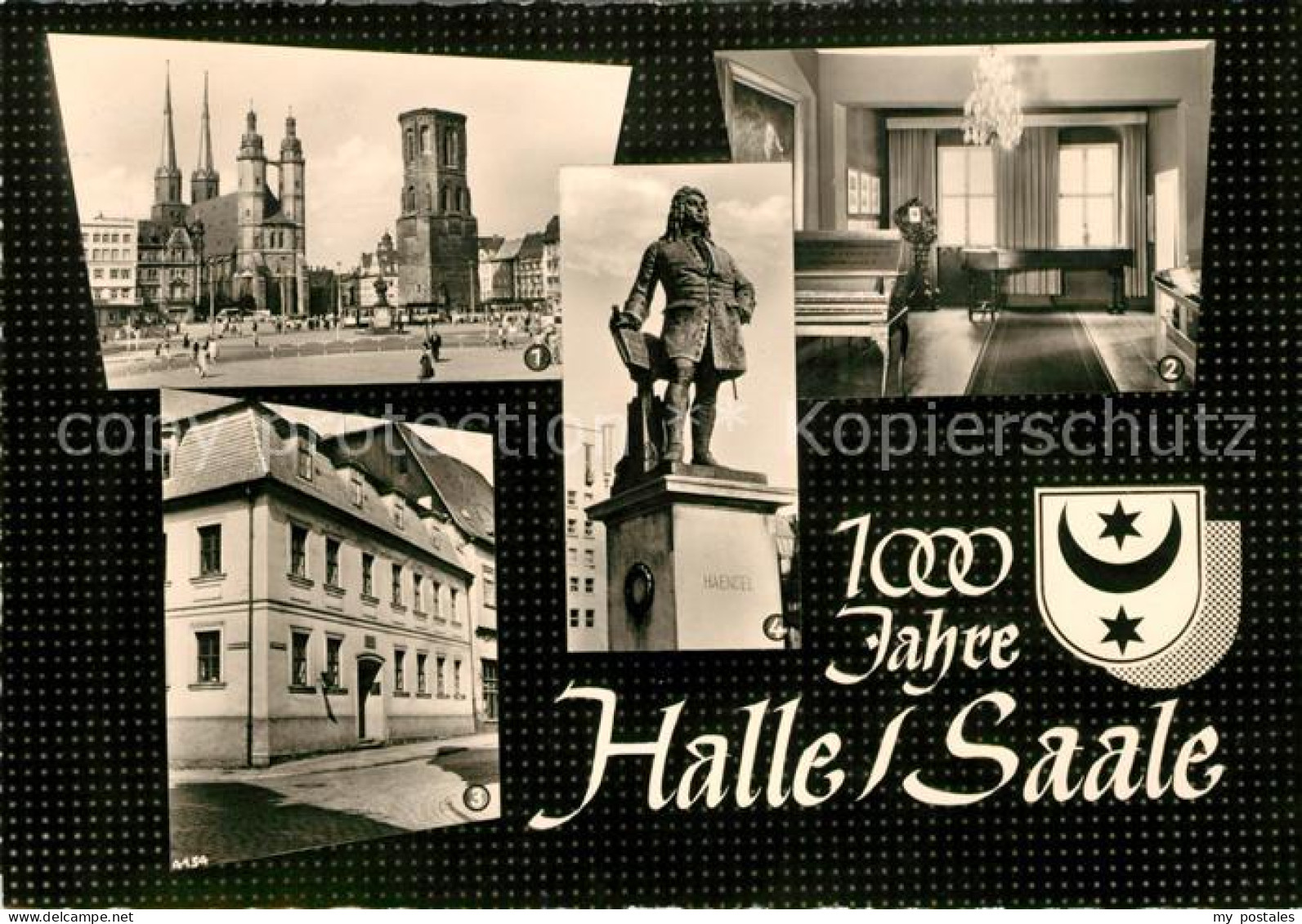 73032342 Halle Saale Marktplatz Englandzimmer Im Haendelhaus Haendel Denkmal Hal - Halle (Saale)