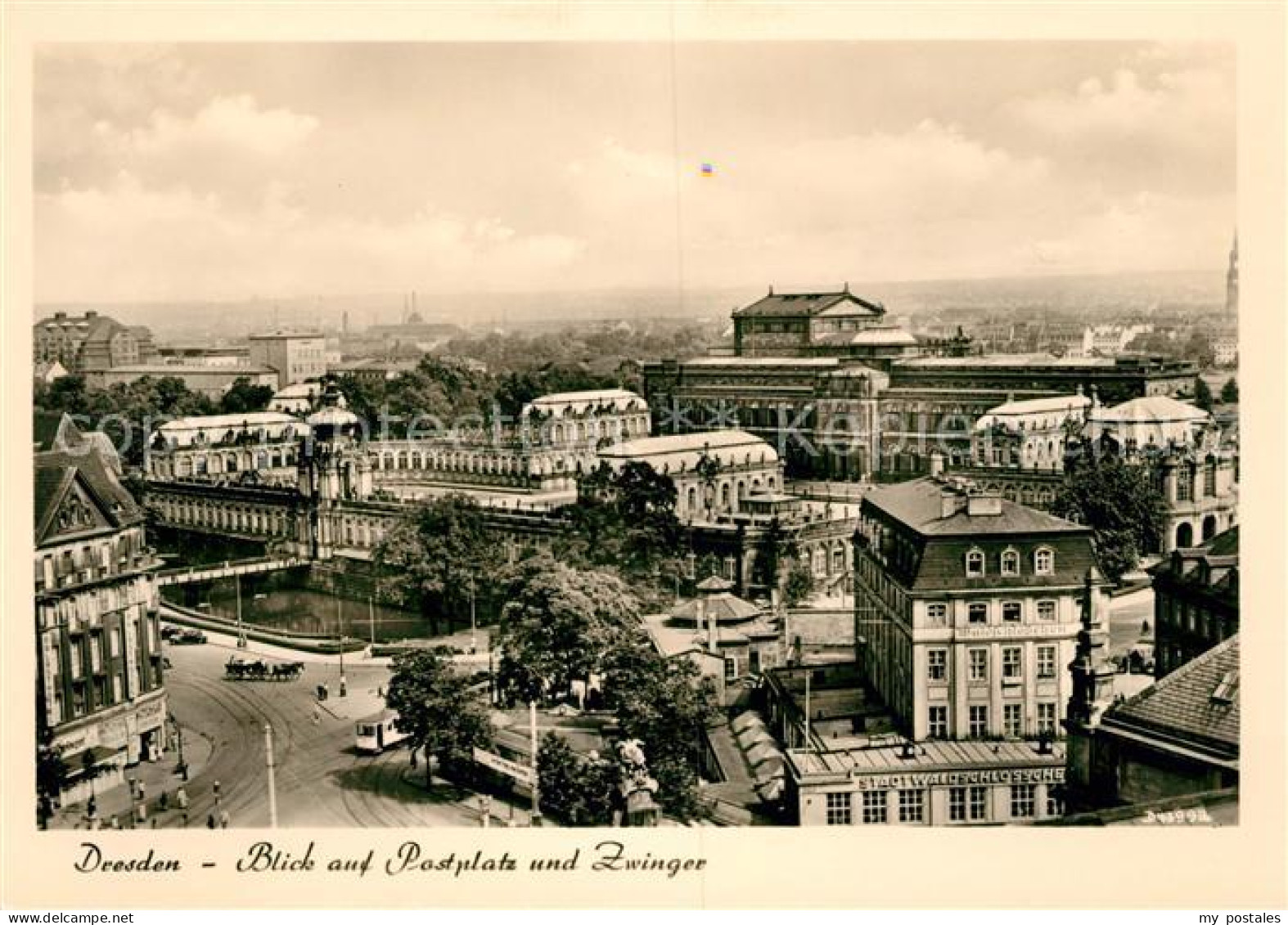 73032282 Dresden Mit Postplatz Und Zwinger Vor 1945 Dresden - Dresden