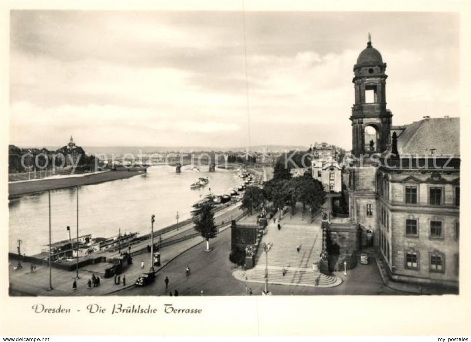 73032278 Dresden Bruehlsche Terrasse Vor Zerstoerung 1945 Dresden - Dresden