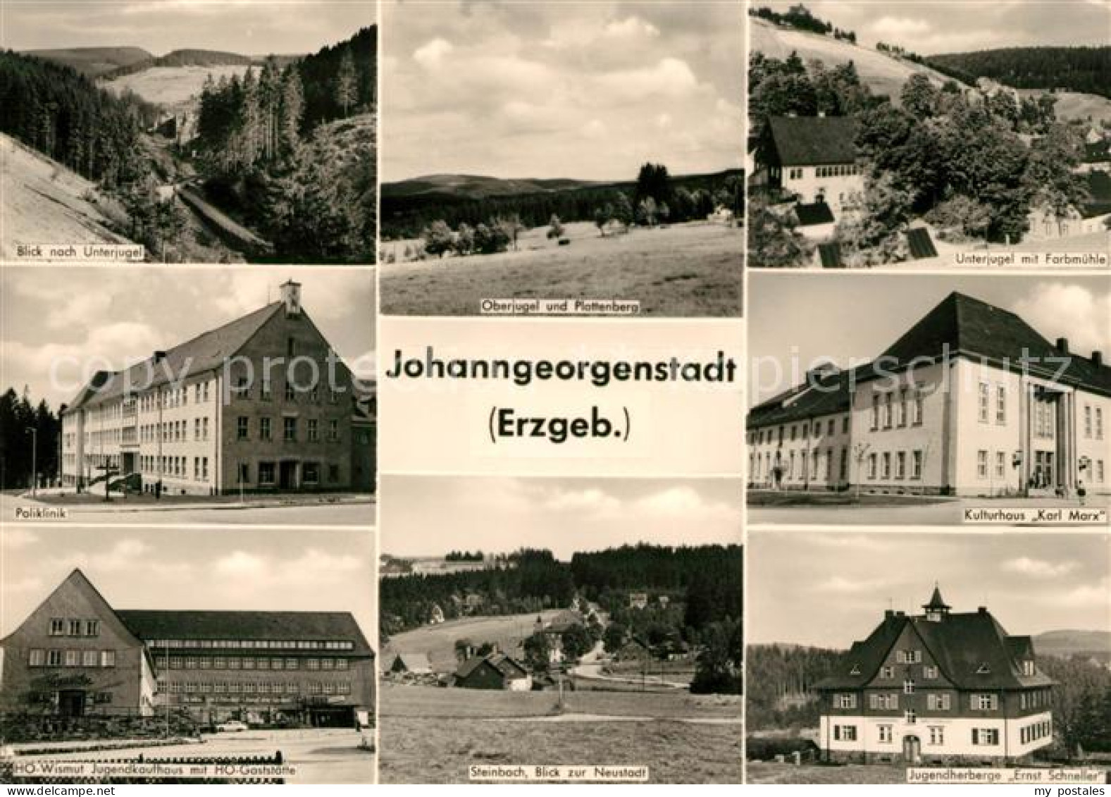 73032255 Johanngeorgenstadt Unterjugel Oberjugel Plattenberg Farbmuehle Poliklin - Johanngeorgenstadt