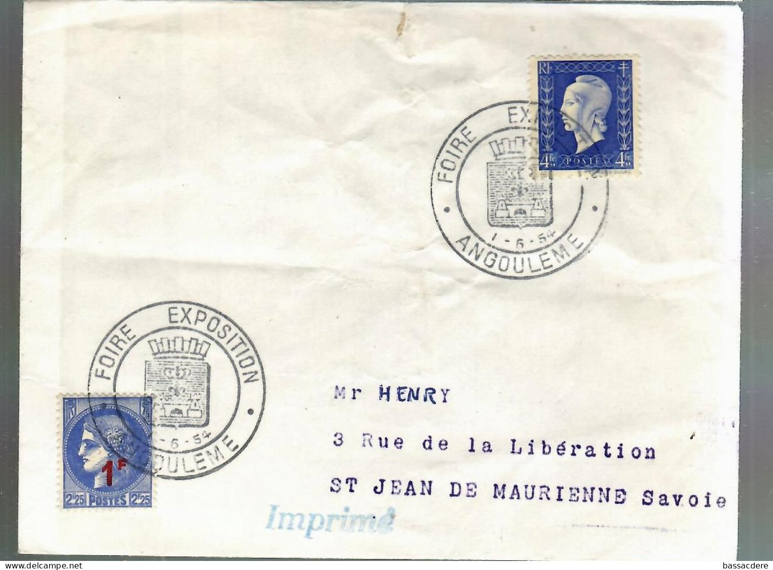 80273 -   4  Enveloppes FOIRES & SALONS  1954 - 1921-1960: Periodo Moderno