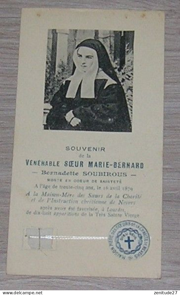 Image Pieuse : Invocations Et Prieres Soeur Marie Bernard Soubirous - Début XXème Siècle - Devotieprenten