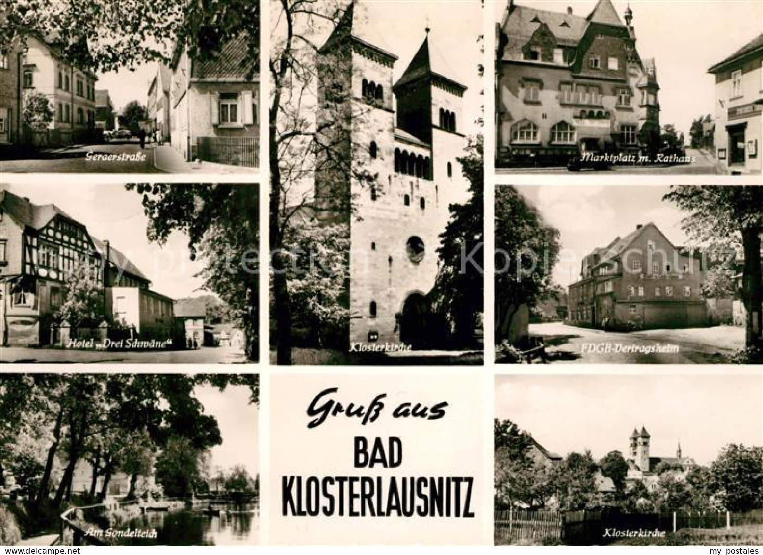 73031977 Klosterlausnitz Bad Marktplatz Rathaus Klosterkirche  Klosterlausnitz B - Bad Klosterlausnitz