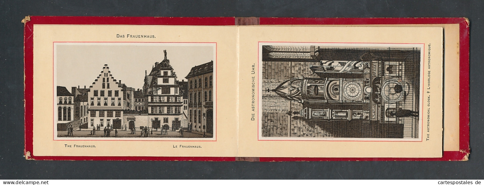Leporello-Album Strassburg, Lithographien Von Münster, St. Thomas-Kirche, Frauenhaus, Etc.  - Lithografieën