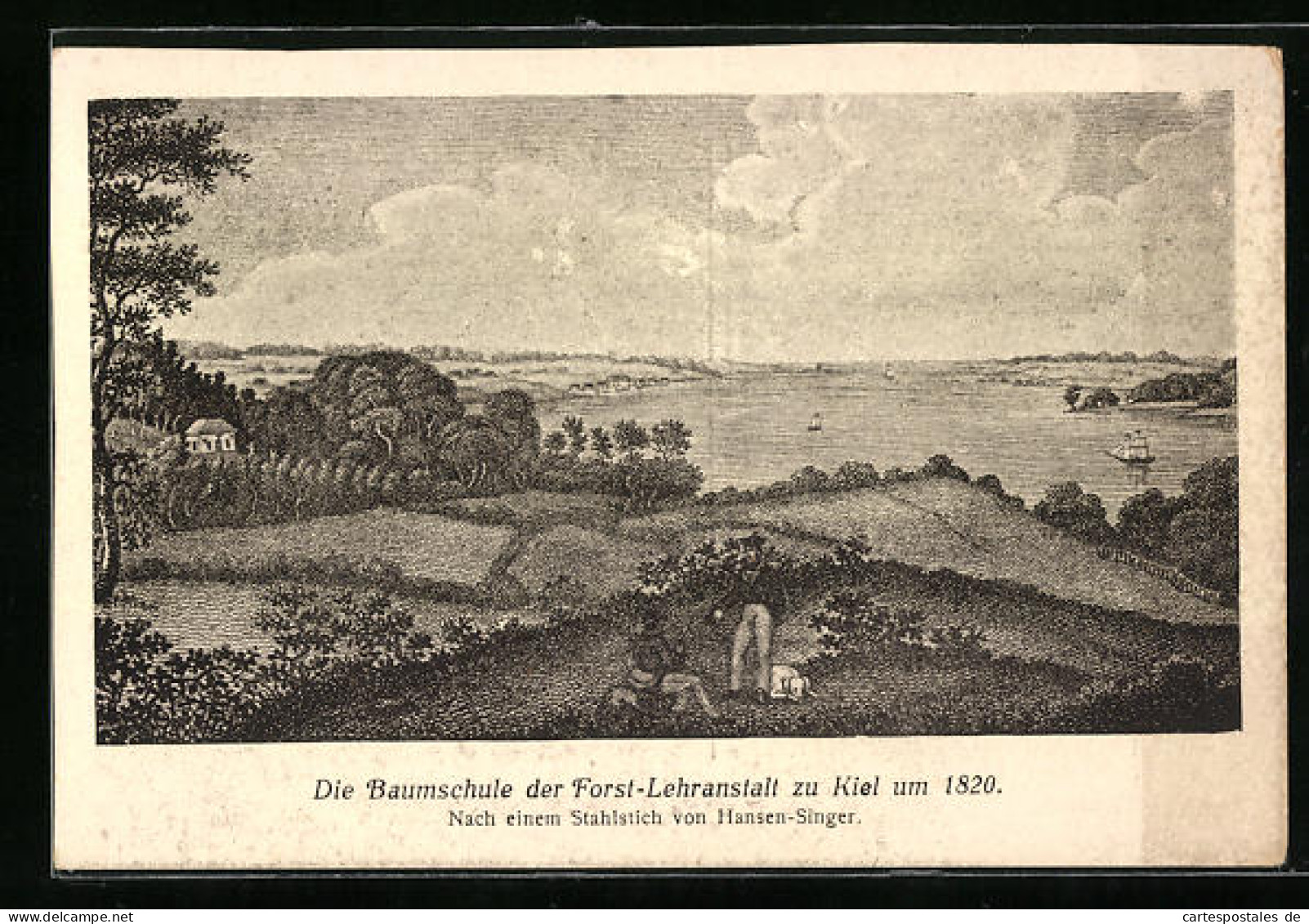 Künstler-AK Kiel, Die Baumschule Der Forst-Lehranstalt Um 1820  - Kiel