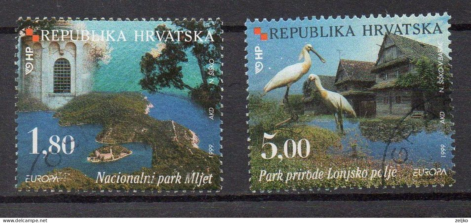 Croatia 1999, Used, Michel 498 - 499, Europa - Kroatien