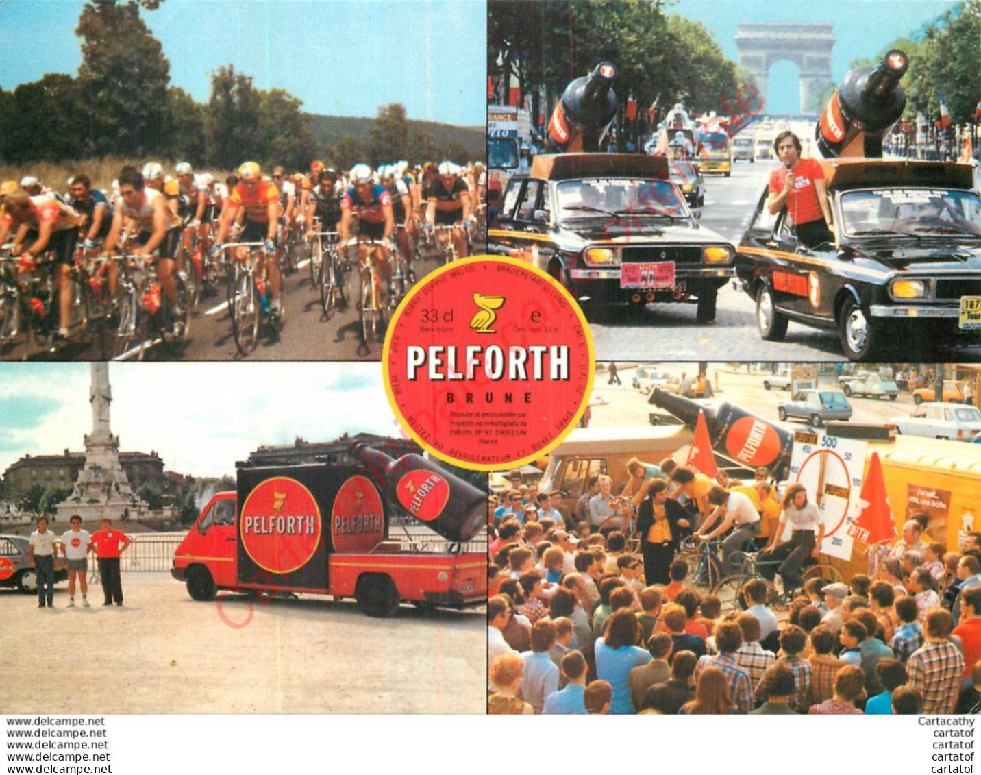 TOUR DE FRANCE 1986 . CP Publicitaire Pour PELFORTH ( Animations Alain Farelli ) . - Advertising