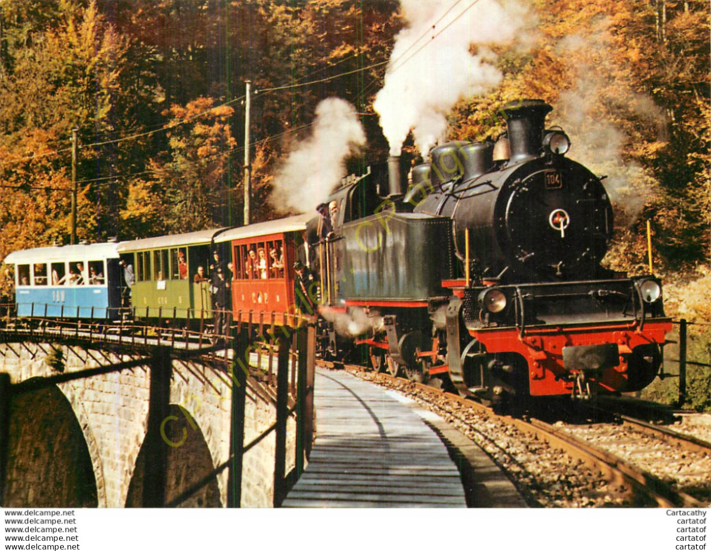 Chemin De Fer Touristique BLONAY-CHAMBY  .  Locomotive  104 Type Mallet ... - Autres & Non Classés