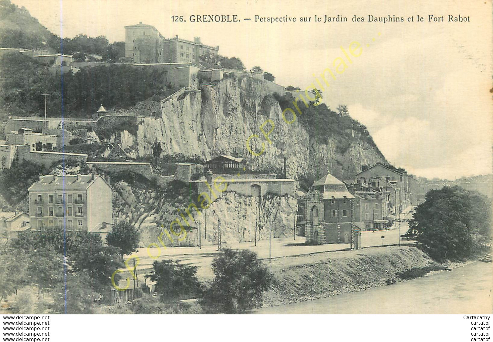 38.  GRENOBLE .  Perspective Sur Le Jardin Des Dauphins Et Le Fort Rabot . - Grenoble