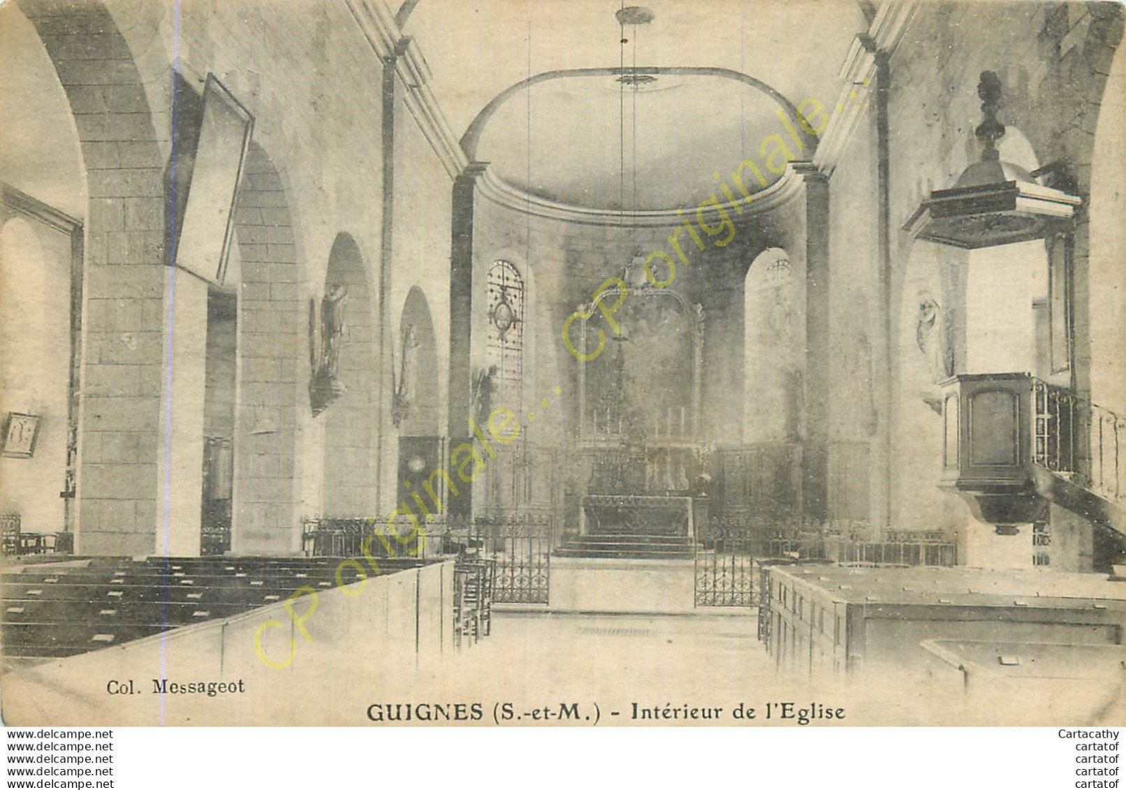 77.  GUIGNES . Intérieur De L'Eglise . - Other & Unclassified