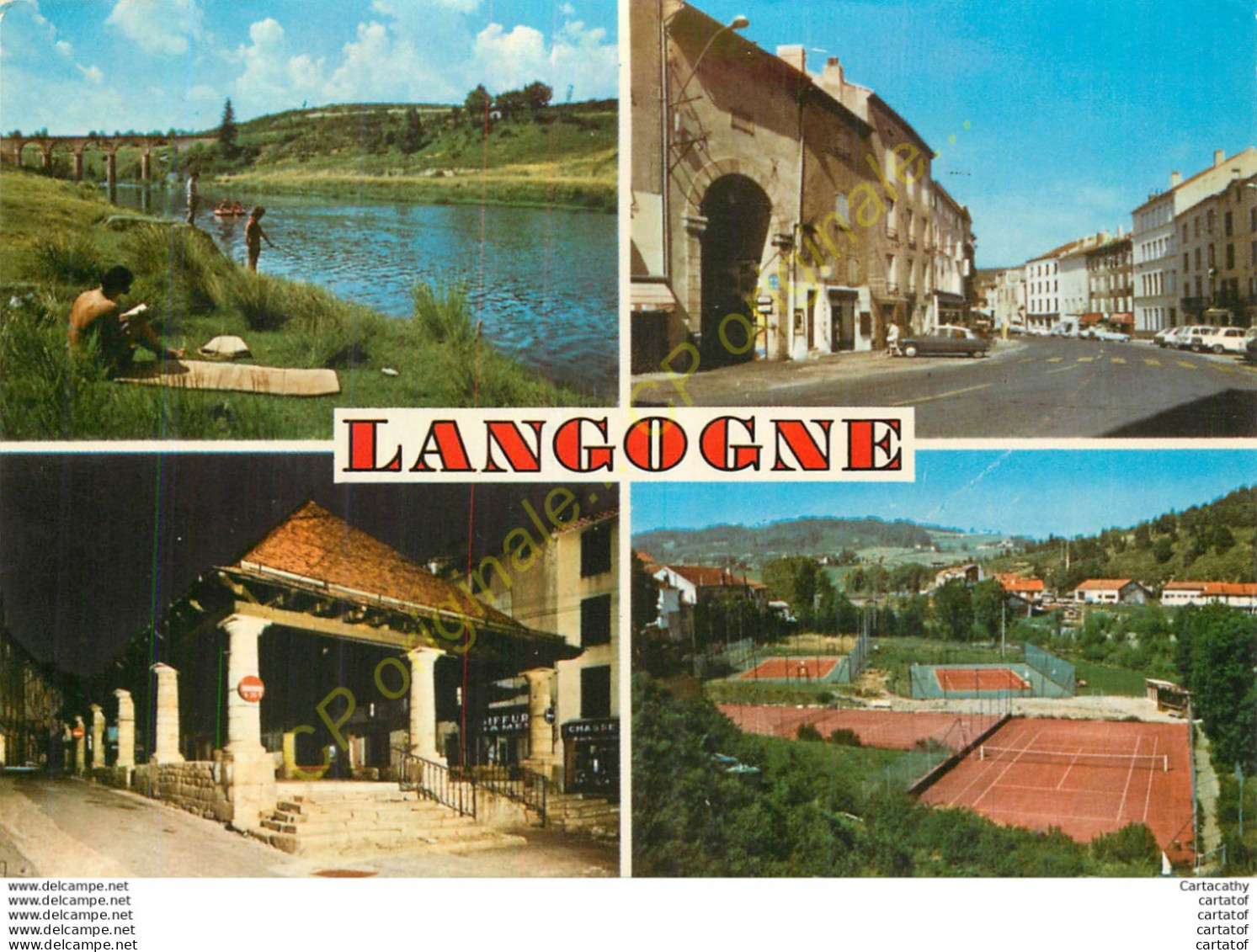 48.  LANGOGNE .  CP Multivues . - Langogne