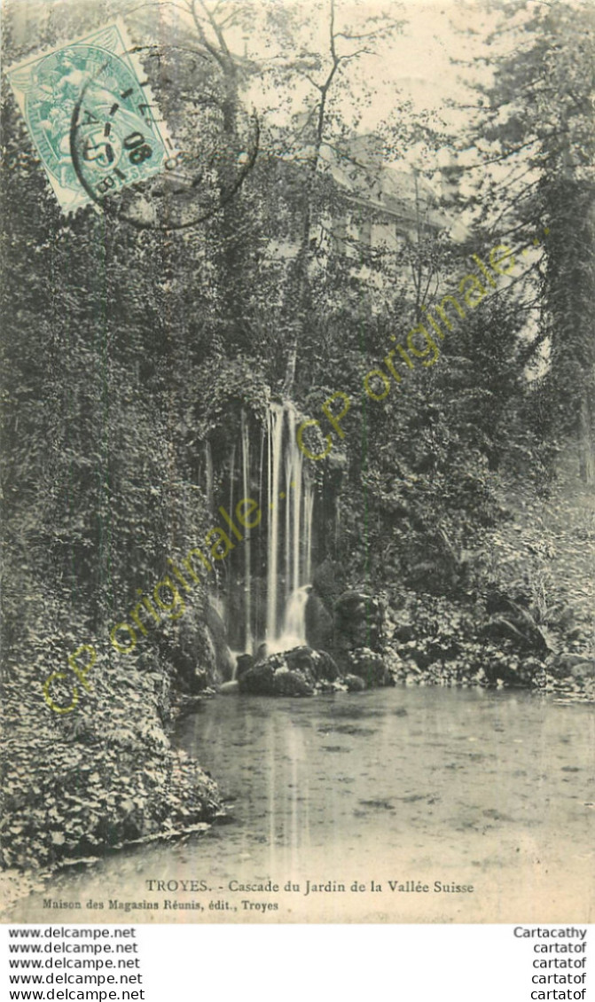 10.  TROYES .  Cascade Du Jardin De La Vallée Suisse . - Troyes