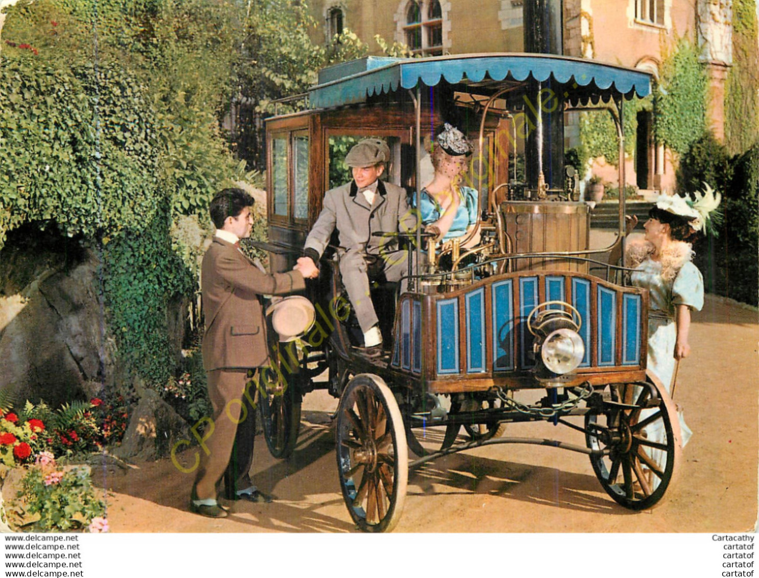 SCOTTE 1892 . Omnibus à Vapeur . Musée De L'Automobile ROCHETAILLEE .  CP Pub Pour VAGANTYL . - Passenger Cars