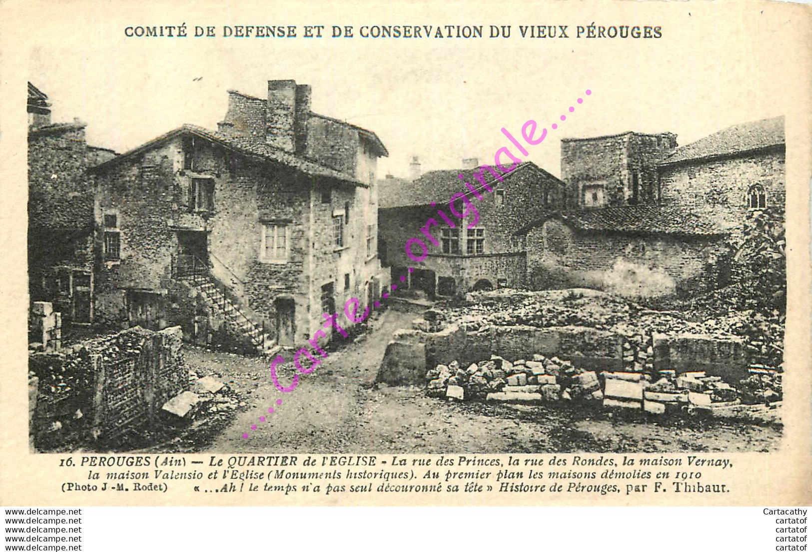 01.  PEROUGES . Le Quartier De L'Eglise . La Rue Des Princes . Rue Des Rondes ... - Pérouges