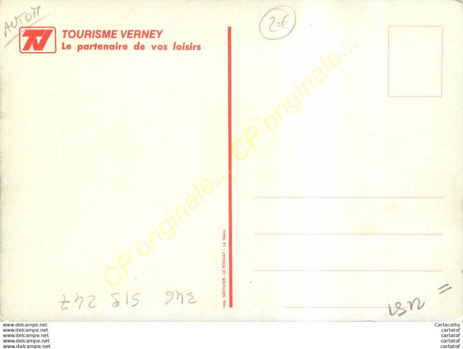 AUTOBUS  CAR  TOURISME VERNEY . - Autres & Non Classés