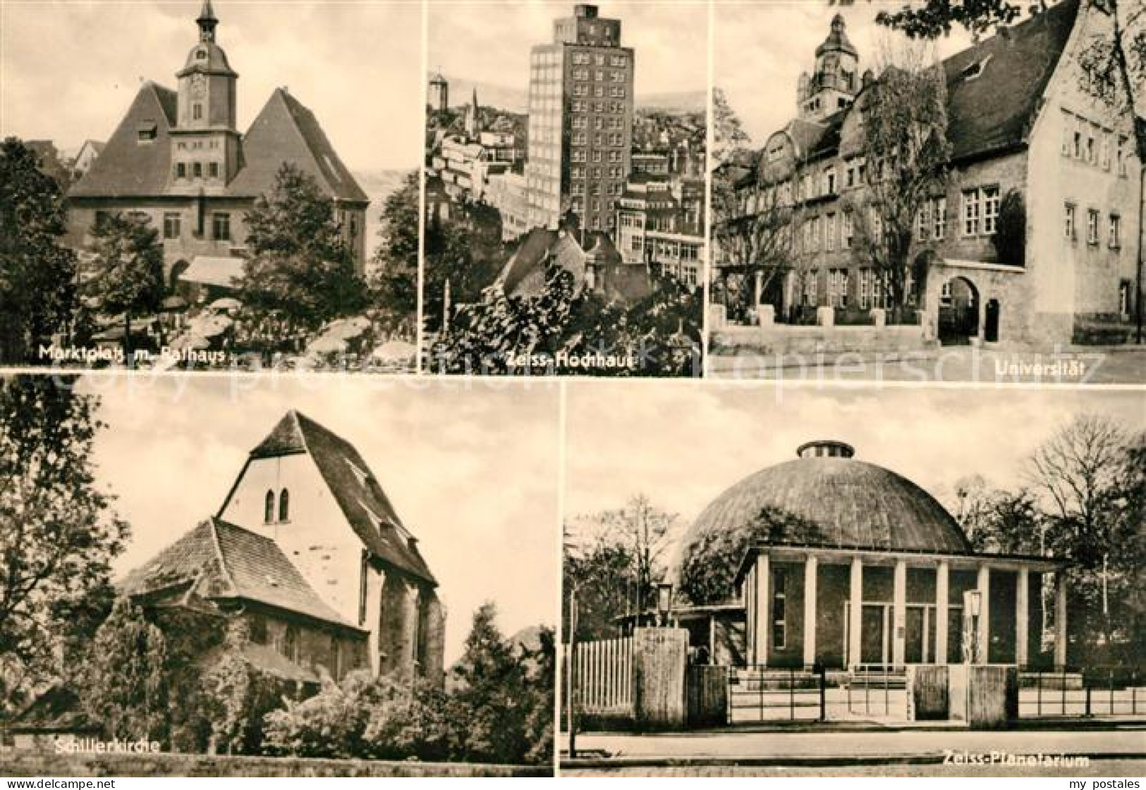 73031724 Jena Thueringen Marktplatz Rathaus Zeiss Hochhaus Universitaet Schiller - Jena