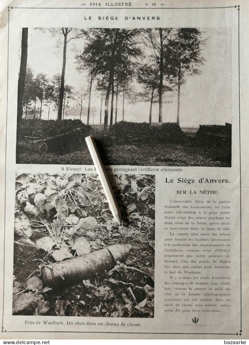 GUERRE / OORLOG 1914 /  LE SIÈGE D 'ANVERS SUR LA NÈTHE / WAELHEM / ELEWYT - Ohne Zuordnung