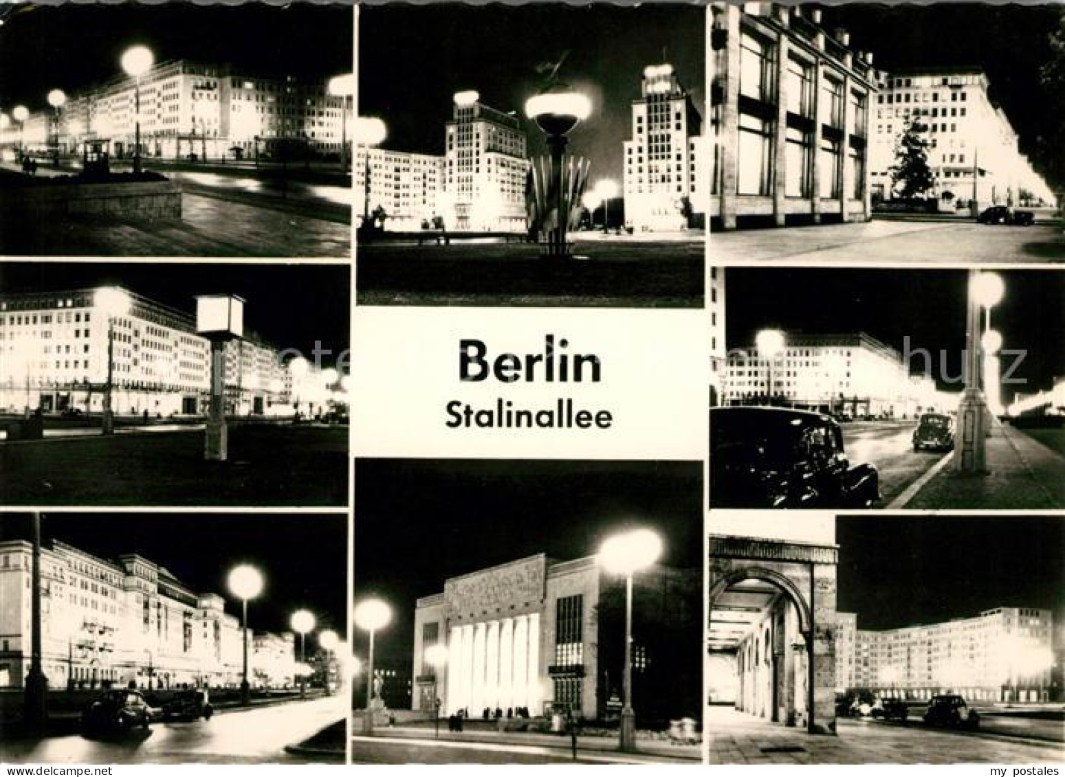 73031633 Berlin Stalinallee Bei Nacht Details Berlin - Andere & Zonder Classificatie