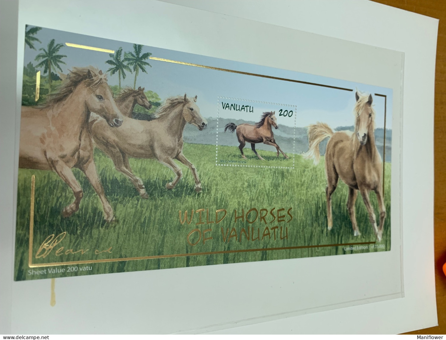 Horses Wild MNH S/s Vanuatu - Chevaux