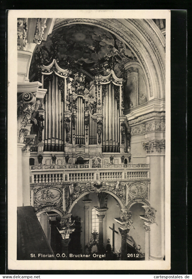 AK St. Florian, Bruckner Orgel In Der Kirche  - Musique Et Musiciens