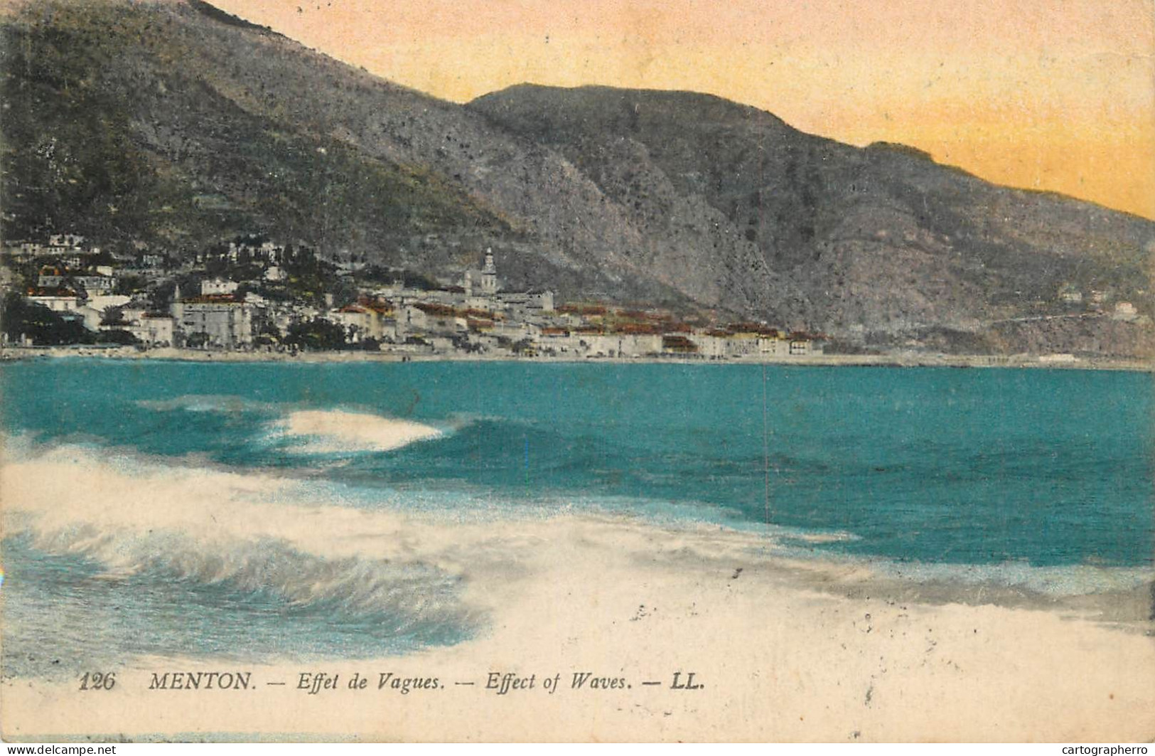 CPA France Menton Effet De Vagues - Menton