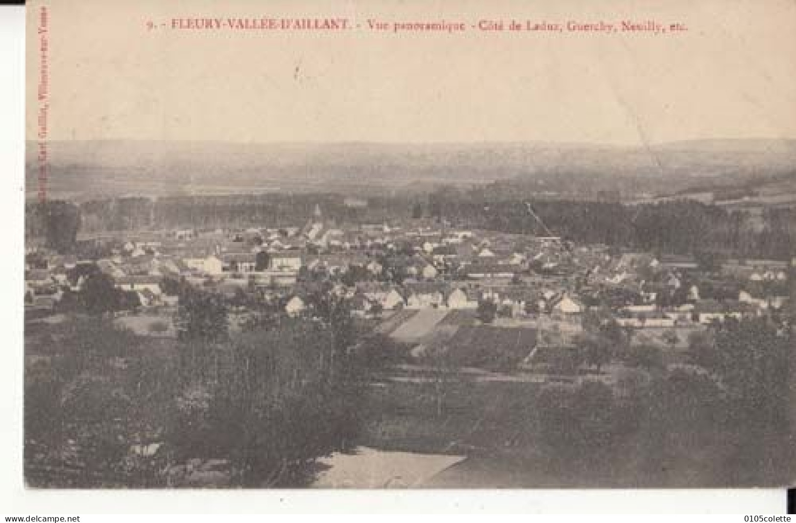 Carte  France 89 - Fleury Vallée D'Aillant - Vue Panoramique - Côté De Laduz ,Guerchy, Neuilly,  PRIX FIXE - ( Cd074) - Autres & Non Classés