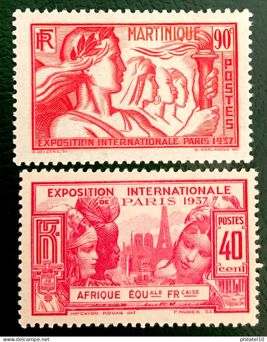 1937 EXPOSITION INTERNATIONALE PARIS 1937 A.E.F. ET MARTINIQUE - NEUF* - Neufs